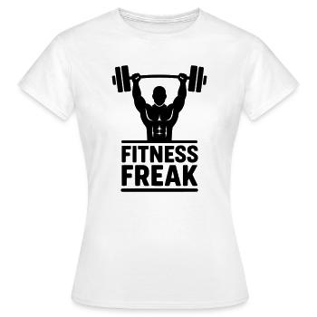 Fitness Freak Silhouette - Women's T-Shirt - white - Front - AI Model Female 172 dark (172cm)