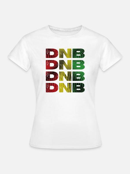 DNB Gitter Regenbogen Druck - Frauen T-Shirt - Weiß