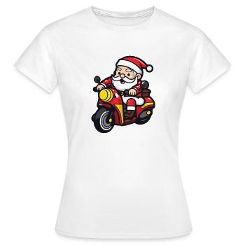 Weihnachtsmann Santa Fahrzeug - Frauen T-Shirt - Weiß - Vorne - AI Model Female 172 dark (172cm)