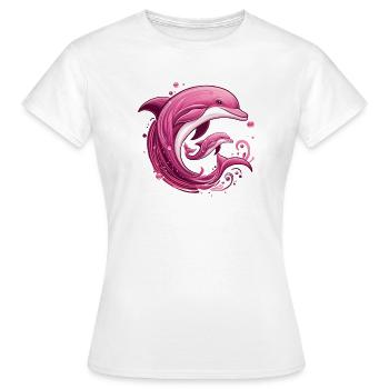 Dolphins - Women's T-Shirt - white - Front - AI Model Female 172 dark (172cm)