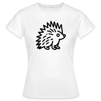 Stachelschwein - Frauen T-Shirt - Weiß - Vorne - AI Model Female 172 dark (172cm)