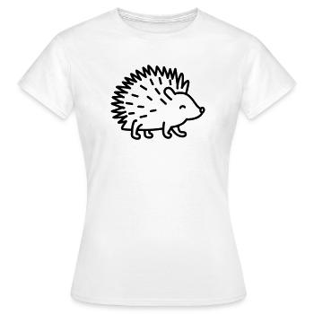 Stachelschwein - Frauen T-Shirt - Weiß - Vorne - AI Model Female 172 dark (172cm)