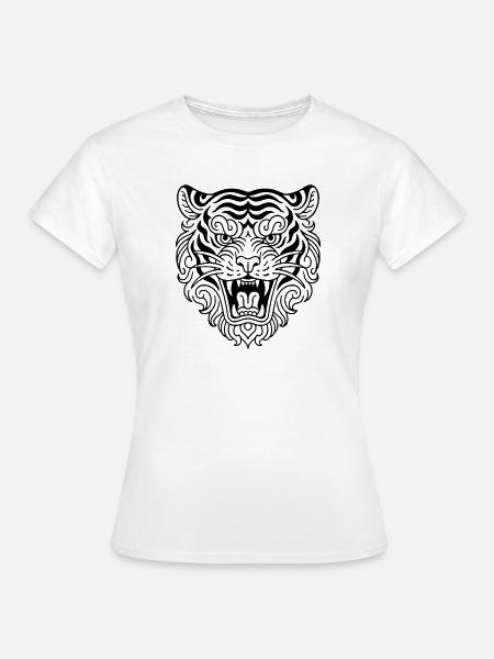 Tigerkopf - Frauen T-Shirt - Weiß
