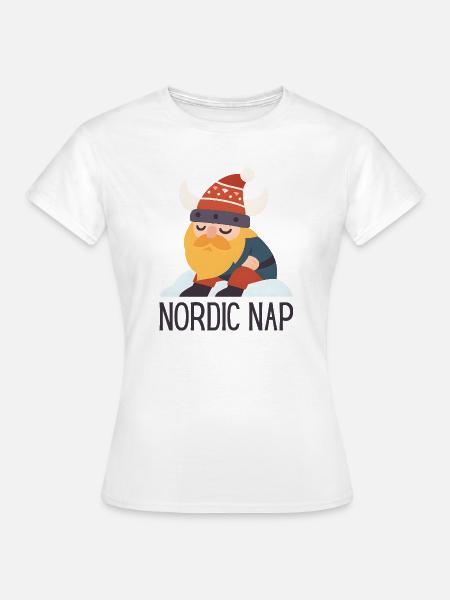 Nordic Nap Wikingerurlaub - Frauen T-Shirt - Weiß