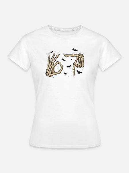 Skeletthände - Frauen T-Shirt - Weiß