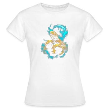 Bartagamen Trio - Frauen T-Shirt - Weiß - Vorne - AI Model Female 172 dark (172cm)