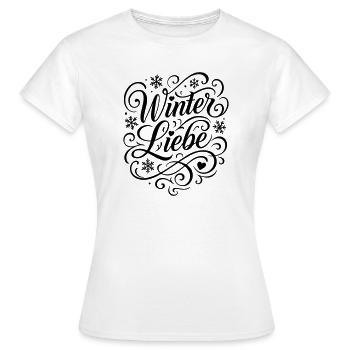 Dicton d’amour d’hiver - T-shirt Femme - blanc - Devant - AI Model Female 172 dark (172cm)