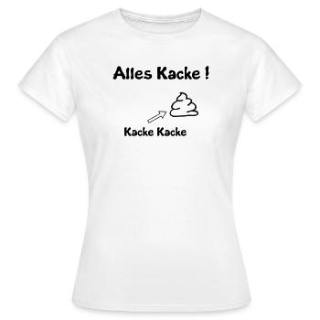 Kacke - Frauen T-Shirt - Weiß - Vorne - AI Model Female 172 dark (172cm)