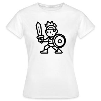 Krieger - Frauen T-Shirt - Weiß - Vorne - AI Model Female 172 dark (172cm)