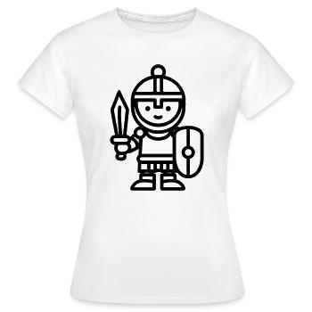 Krieger - Frauen T-Shirt - Weiß - Vorne - AI Model Female 172 dark (172cm)