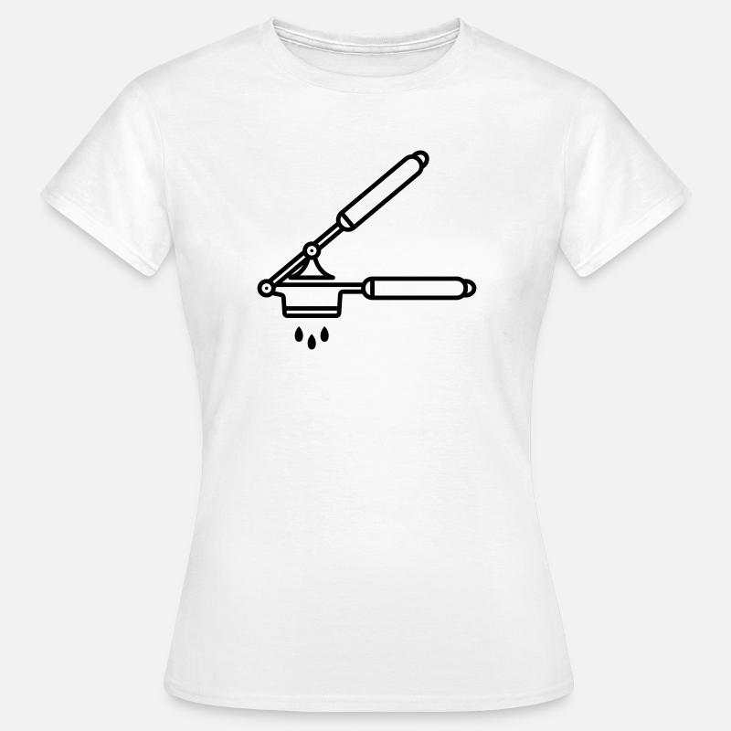Knoblauch Presse oder Spätzle Presse - Frauen T-Shirt - Weiß