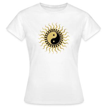 Golden Yin Yang Sole - Women's T-Shirt - white - Front - AI Model Female 172 dark (172cm)