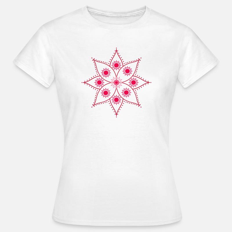 Mandala Rosette Intense Pink - Women's T-Shirt - white