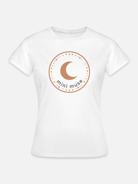 Niedliches Mondkreis-Design - Frauen T-Shirt - Weiß