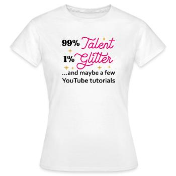 Talent Glitter Stars Script - Women's T-Shirt - white - Front - AI Model Female 172 dark (172cm)
