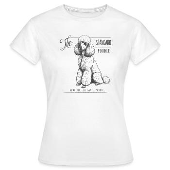 Caniche standard Élégance et fierté - T-shirt Femme - blanc - Devant - AI Model Female 172 dark (172cm)