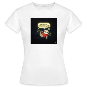 Faulheit auf dem Weg zum Ruhm - Frauen T-Shirt - Weiß - Vorne - AI Model Female 172 dark (172cm)