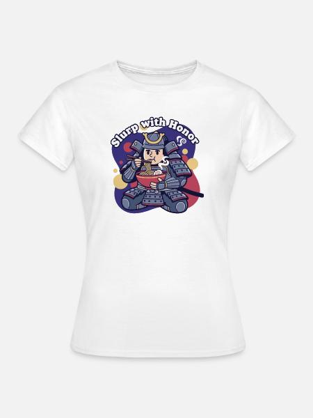 Schlürfen mit Ehrenrüstung - Frauen T-Shirt - Weiß