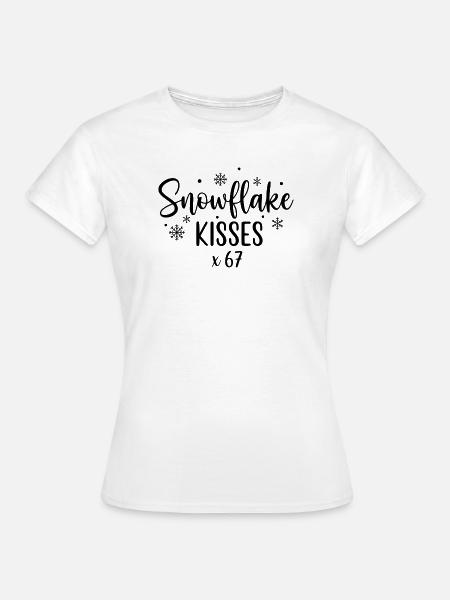 Snowflake Kisses x67 - Frauen T-Shirt - Weiß