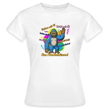Dictons d’adieu colorés de Bigfoot. Calembour - T-shirt Femme - blanc - Devant - AI Model Female 172 dark (172cm)