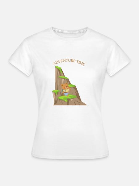 Kleiner Bär auf großer Tour - Frauen T-Shirt - Weiß