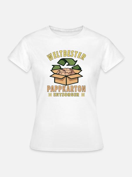 PAPPKARTON - Frauen T-Shirt - Weiß