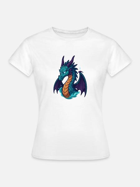 Meeresdrache Neonkopf - Frauen T-Shirt - Weiß