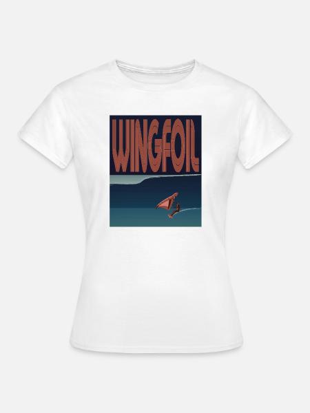 Wingfoiler Welle - Frauen T-Shirt - Weiß