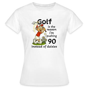 Golf - Pousser 90 - Femme - T-shirt Femme - blanc - Devant - AI Model Female 172 dark (172cm)