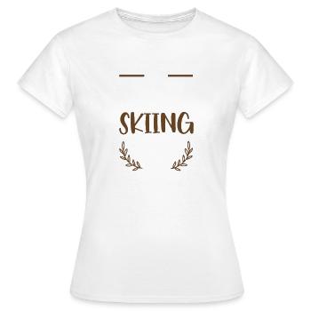J’aime le ski Sports d’hiver Cœur - T-shirt Femme - blanc - Devant - AI Model Female 172 dark (172cm)