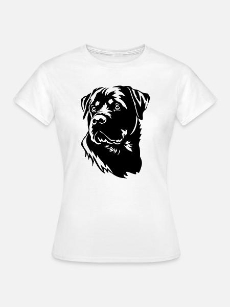 Rottweiler Kopf - Frauen T-Shirt - Weiß