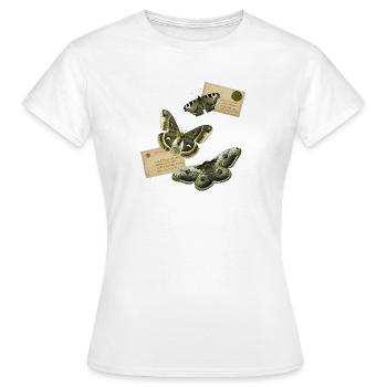 Vintage Butterflies Postcard Pattern - Women's T-Shirt - white - Front - AI Model Female 172 dark (172cm)