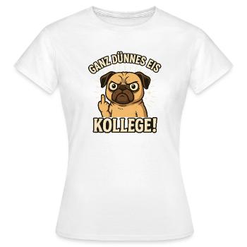 Bonjour glace très mince - T-shirt Femme - blanc - Devant - AI Model Female 172 dark (172cm)