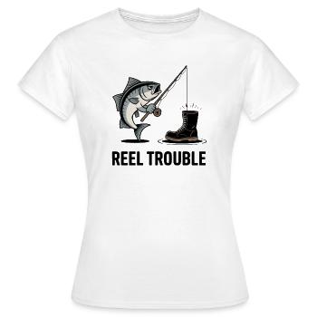 Reel Trouble – Fishy Fail Vibes - T-shirt Femme - blanc - Devant - AI Model Female 172 dark (172cm)