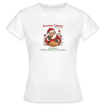 Weihnachtsplätzchen: Kalorien gezählt - Frauen T-Shirt - Weiß - Vorne - AI Model Female 172 dark (172cm)