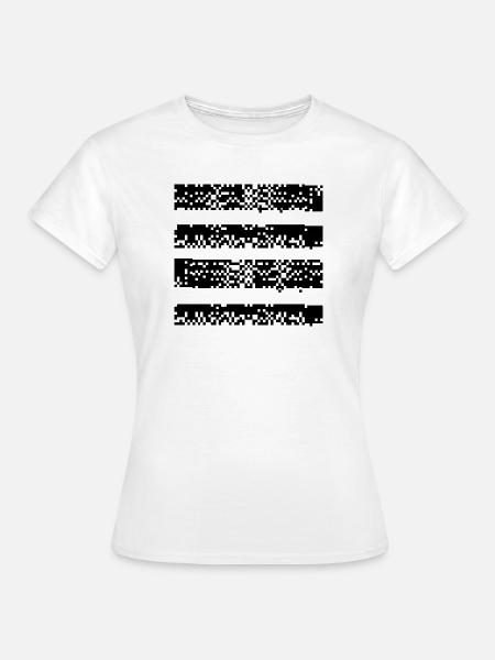 Fehlerhafte pixelige Linien - Frauen T-Shirt - Weiß
