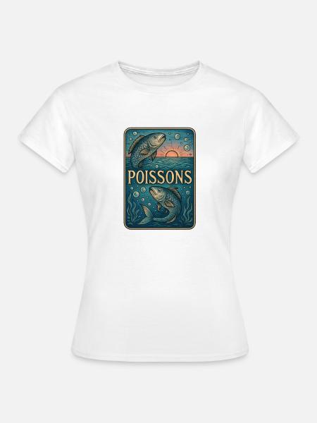 Fische Sternzeichen - Astrologie - Frauen T-Shirt - Weiß