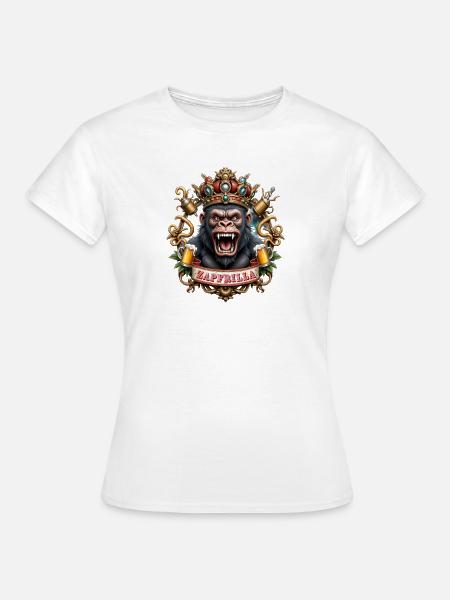 Bier Gorilla König Zapfrilla - Frauen T-Shirt - Weiß