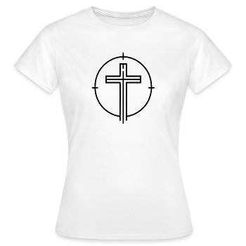 Cross and Trinity – God without Borders - Women's T-Shirt - white - Front - AI Model Female 172 dark (172cm)