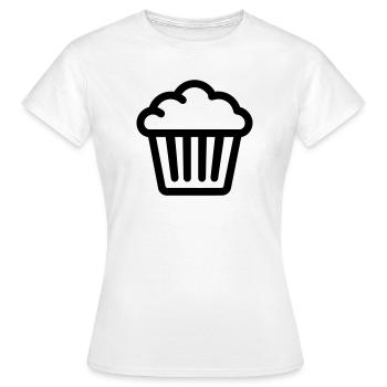 muffin - T-shirt Femme - blanc - Devant - AI Model Female 172 dark (172cm)