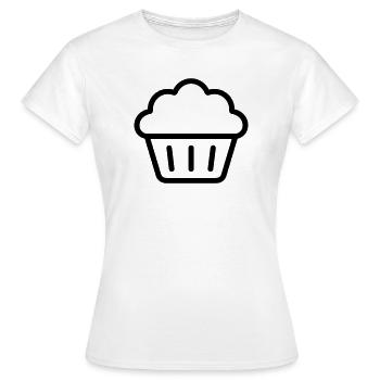 muffin - T-shirt Femme - blanc - Devant - AI Model Female 172 dark (172cm)