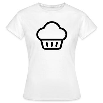 muffin - T-shirt Femme - blanc - Devant - AI Model Female 172 dark (172cm)