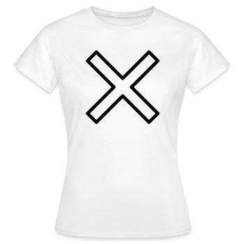 Kreuz - Frauen T-Shirt - Weiß - Vorne - AI Model Female 172 dark (172cm)