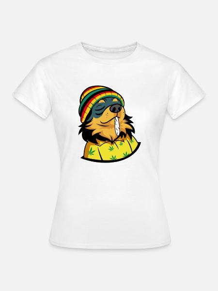 Glücklicher Welpe - Frauen T-Shirt - Weiß