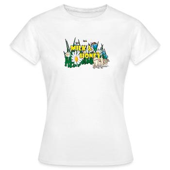 LAIT ET MIEL - T-shirt Femme - blanc - Devant - AI Model Female 172 dark (172cm)