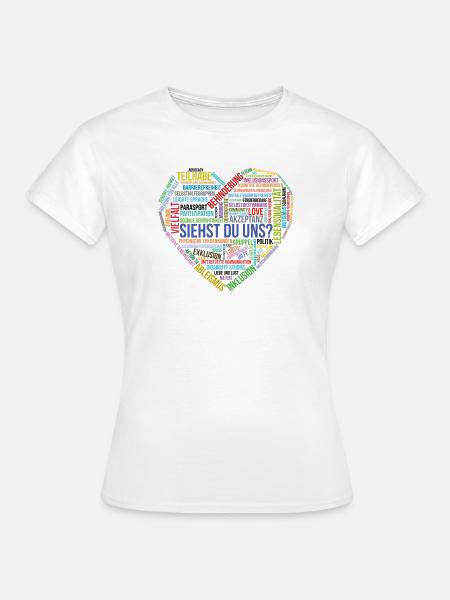 Siehst Du Uns Vielfalt Herz - Frauen T-Shirt - Weiß