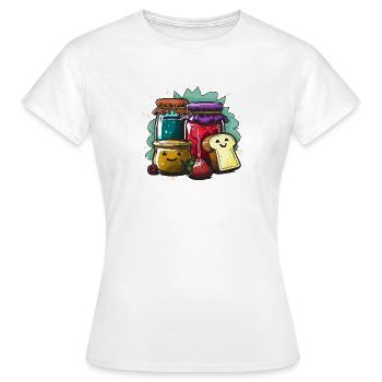Splendeur colorée de la confiture - T-shirt Femme - blanc - Devant - AI Model Female 172 dark (172cm)