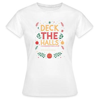 Deck the Halls en Joie - T-shirt Femme - blanc - Devant - AI Model Female 172 dark (172cm)