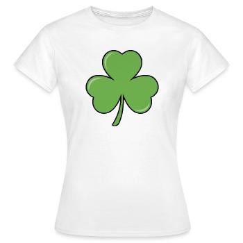 Irischer Klee - Frauen T-Shirt - Weiß - Vorne - AI Model Female 172 dark (172cm)