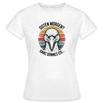 Cigogne Mince Glace Art - T-shirt Femme - blanc - Devant - AI Model Female 172 dark (172cm)